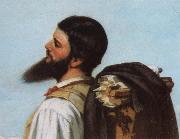 Gustave Courbet Detail of encounter painting